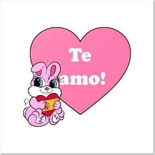 "Te Amo!" Bunny (Spanish) Posters and Art